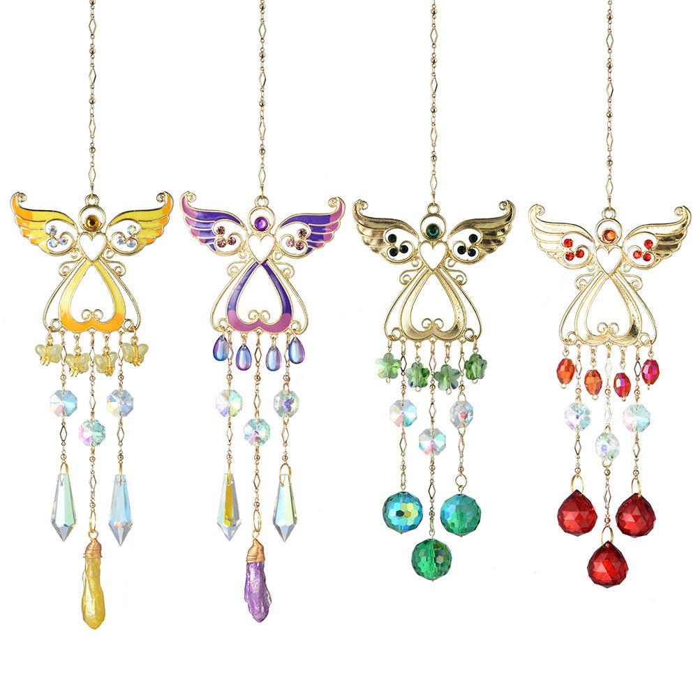 Garden Light Collection Jewelry Balcony Window Hanging Multi-colored Angel Crystal Sun Catcher