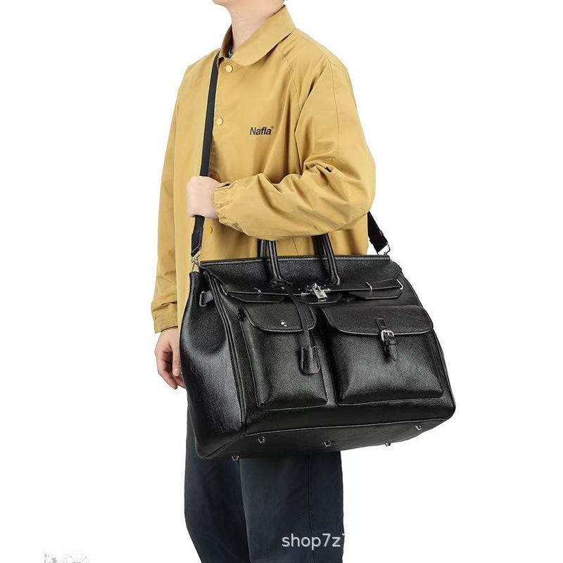 Factory direct sales large capacity, shoulder crossbody men's and women's bags handbags travel bags leather texture travel bags