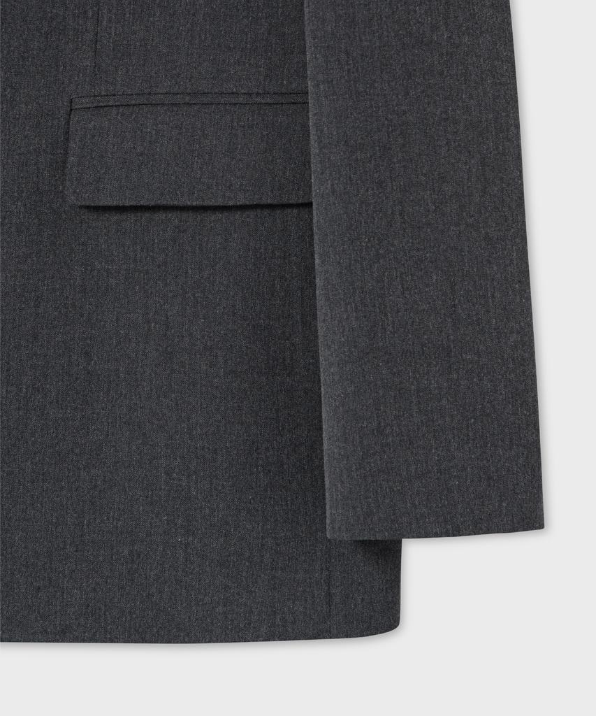 Nonblank Semi-Oversized Fit Blazer_Charcoal Grey