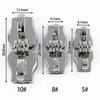 2/5/10Pairs 5# 8# 10# Lockable Nylon Zipper Sliders Double Hole Safety Zip Lock for Luggage Zips Puller Closure Repair Accessory