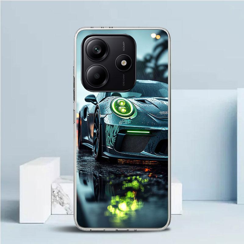Sports Car 911 Soft Cover for Xiaomi Redmi Note 15 14 13 12 Pro Plus Phone Case 14S 11S 11T 11E 10S 10 4G Pattern Shell Redmi No