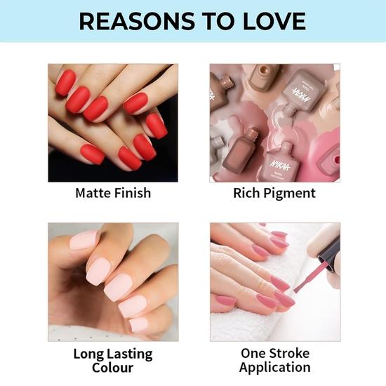 Nykaa Matte Nail Enamel - Blueberry Macaron, No 18 (9 ml)