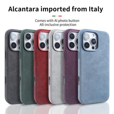 Full Wrapped Magnetic for ALCANTARA Case for iPhone 16 Pro Max 16pro Artificial Leather Supercar Suede Phone Cases Cover