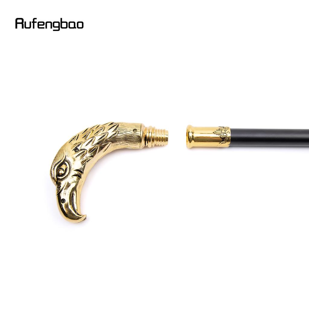 Golden Long Head Eagle Luxury Walking Stick Party Fashion Elegant Walking Stick Decorative Cospaly Cane Knob Crosier 90cm