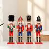 Christmas Nutcracker Ornament Set, Traditional Wooden Painted Puppet Soldier