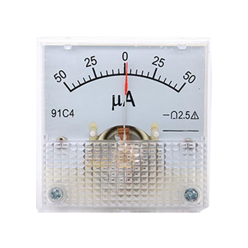 Dc Microammeter 91c4 0-100uA Rectangle Analog Panel Ammeter Gauge Amperemeter Class 2.5 45*45mm