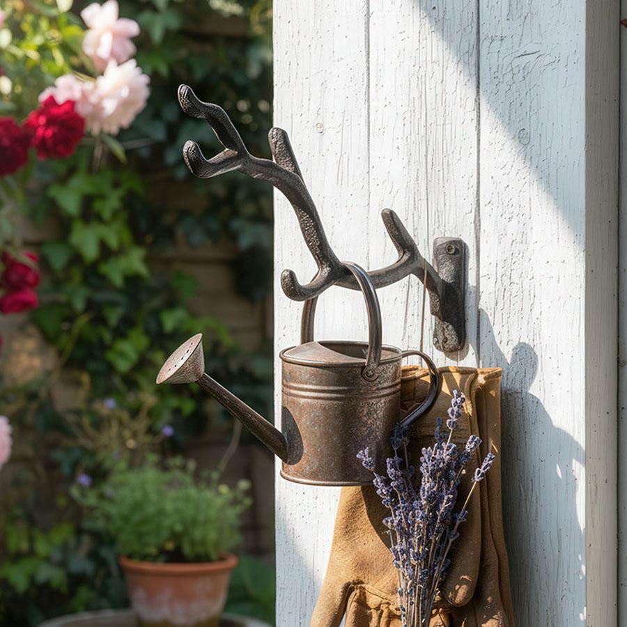 Wall Heavy Duty Home Storage Rack for Hanging Plants Pots Baskets Lanterns Wind Chimes Outdoor Indoor