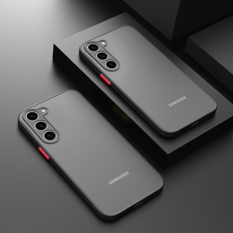 Suitable for Samsung S24 Ultra Mobile Phone Case for Men S23 New S10 Full Inclusive Anti Fall Frosted Note20 Silicone Hard Case
