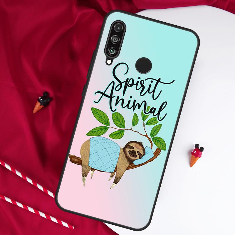 Sloth For Huawei Nova 12i 11i 8i 12s 9 10 SE Y90 Y60 Y70 Y72 Y61 Y91 P20 P30 P40 Lite P60 Pro Case