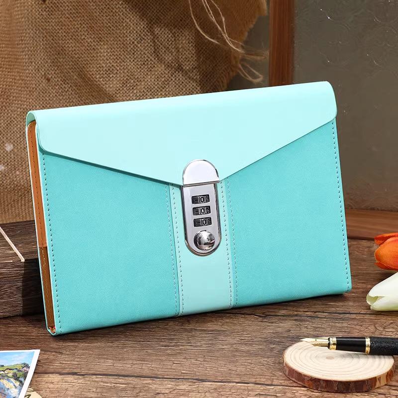 Minimalist Lock Diary & Notebook with Invisible Combination Closure for Students & Professionals