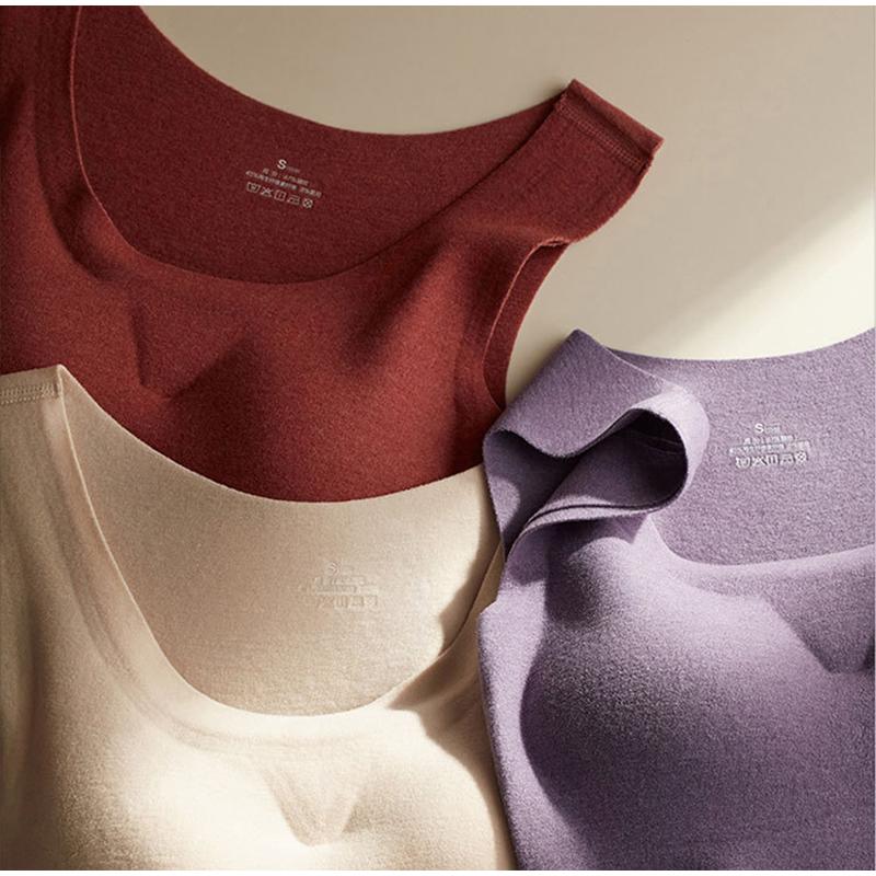 Women Seamless Chest Pads Women Vest Daily Wear Female Sports Tops