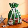 10 Pcs Christmas Drawstring Gift Bags Large Candy Cookie Wrapping Bags for Birthday Holiday Presents Xmas Party Supplies