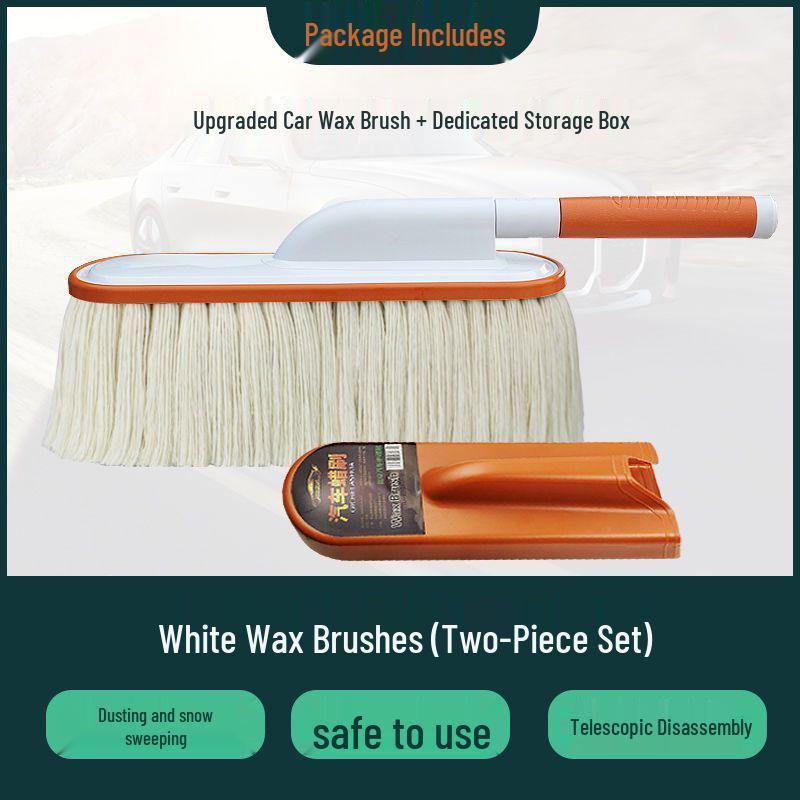 Car Cleaning Duster & Snow Removal Brush with Wax Mop