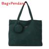 Simple Fashionable Corduroy Tote Bag With Carriage Stitching For Everyday Casual Wear
