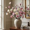 Real Touch Simulation Big Magnolia Large Artificial Orchid Fake Silk Flower  Table Decoration