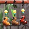 Zodiac Horse Rosewood Pendant with Green Sandalwood and Redwood Charms Keychain