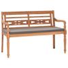 Day and Night - Day and Night Batavia Bench Solid Teak Wood with Dark Gray Cushion 120cm