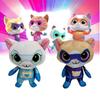 Adorable Superkitties Plush Cat Toy Set Soft Crystal Velvet Stuffed Animals