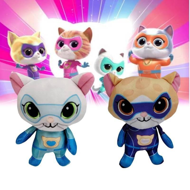 Adorable Superkitties Plush Cat Toy Set Soft Crystal Velvet Stuffed Animals