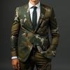 Men's 3D Printed Suit Cos Party Stage Nightclub Shiny Cool Performance Suit