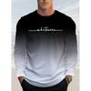 Men's Long Sleeve T-shirt Business Casual Fall Comfortable Pullover Fashion Cotton Loose O-neck Tops