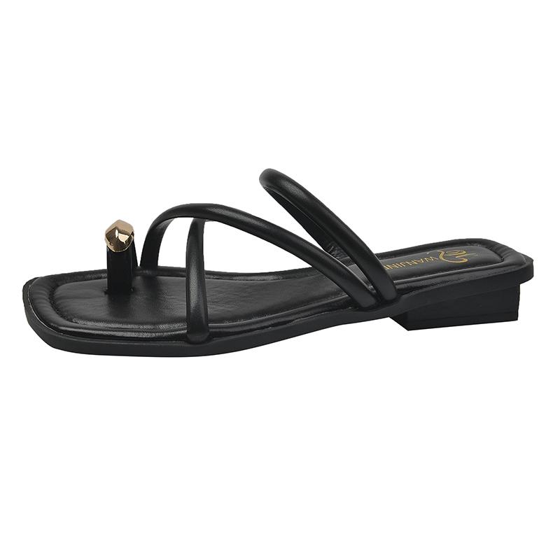 2025 Summer Flip Flop Clip Toe Women Flats Slippers Shoes Outdoor Beach Vacation Ladies Slides