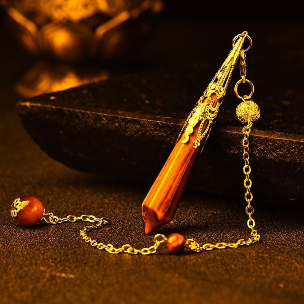 Energy Natural Crystal Pendulums Hexagon Cone Witch Spiritual Pendulos Jewelry Gift