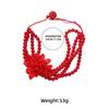 Women's Exaggerated European American Multi-Layer Bead Red Large Flower Necklace Simple Niche Design Jewelry Accessory