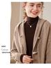 Women's Versatile Korean Style Pure Wool Hooded Cardigan Cashmere Knit Outerwear Sweater