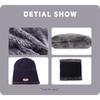 Outdoor Anti-Cold Hat Scarf Set for Boy Girl Winter Thick Plush Warm Kids Knit Pullover Hats Neck Covers Windproof Neckerchief