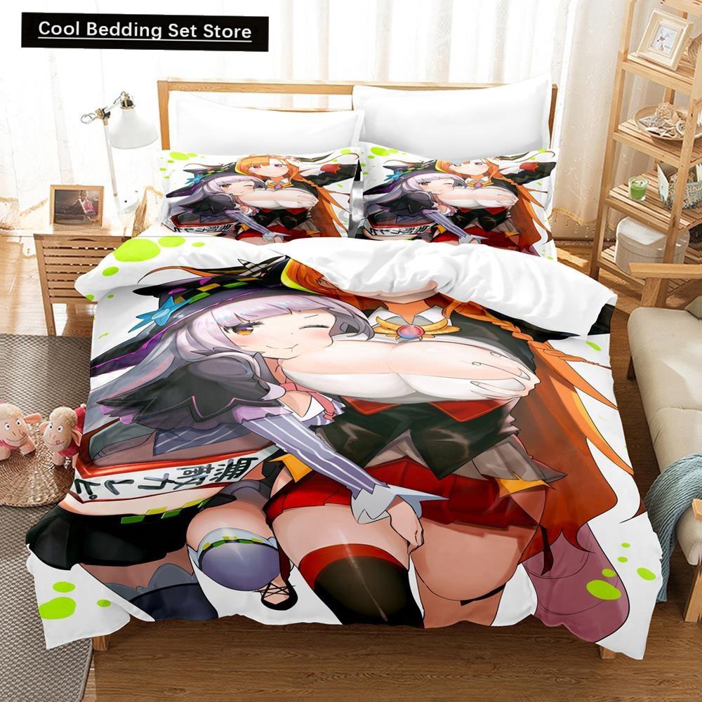 3D Printing Anime Kawaii Girls Kiryuu Coco Bedding Set Single Twin Full Queen King Size Bed Set Teenager Bedroom Duvetcover Sets
