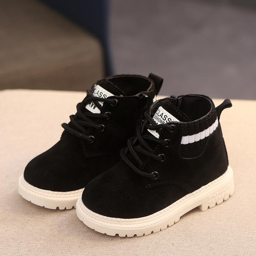 Child Casual Shoes Winter Boots Boys Shoes Leather Soft Antislip Girls Snow Boots 21-30 Sport Running Shoes