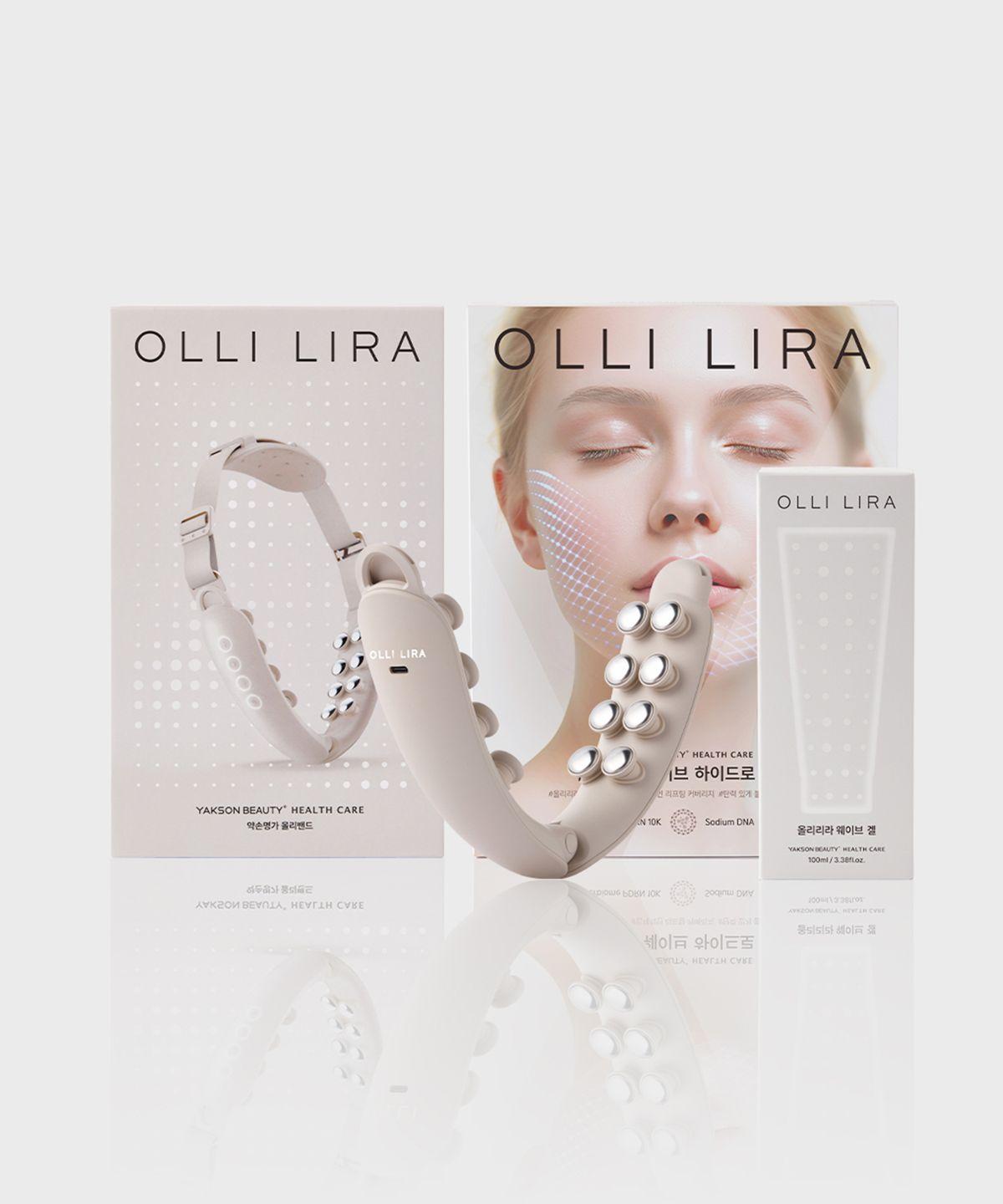 [Olirira Band Home Care SET] Olli Band 1 box + Olli Patch 5 boxes + Olli Gel 1 box, Double Chin Lifting Band, Face Massager