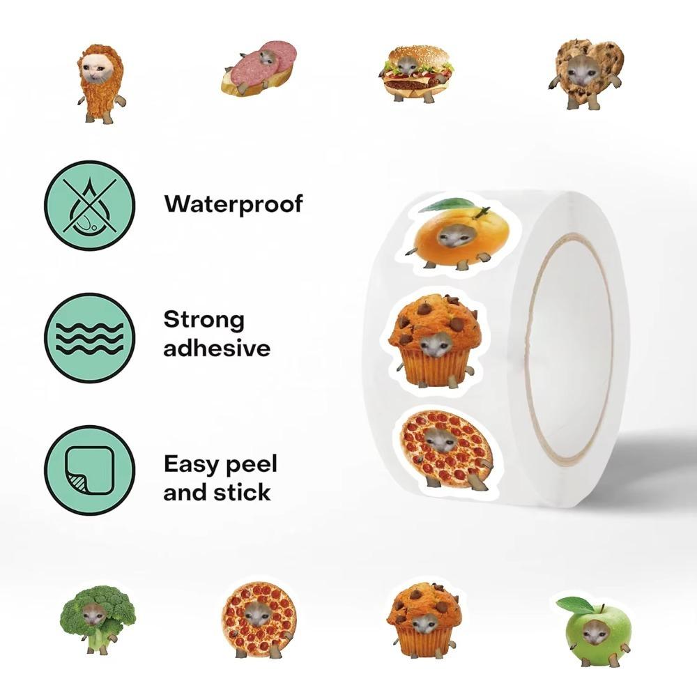 500pcs Cartoon Cute Animals Cats And Food Reward Stickers Kids Motivational Stickers