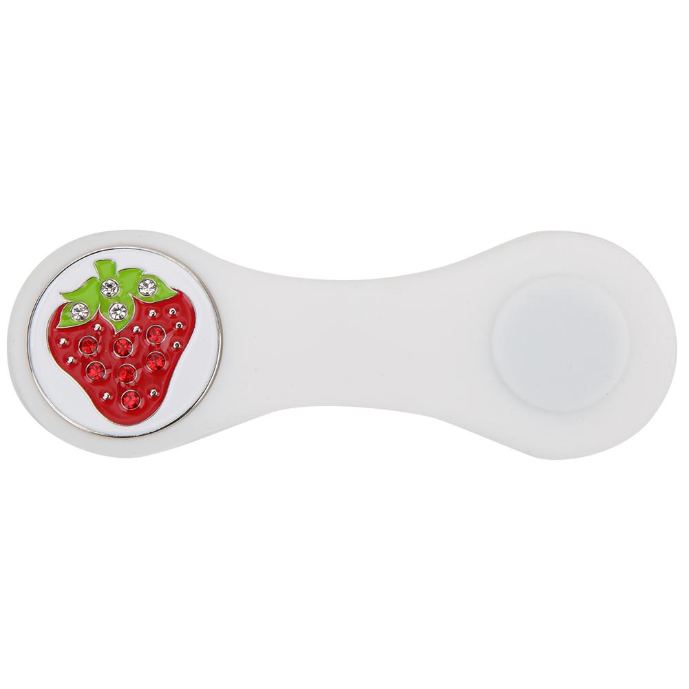 Silicone Compact Golf Ball Marker Fruit Pattern Hat Clip Cap Clamp Accessory Supplies