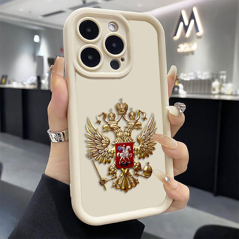 Russian Emblem Flags Cover Phone Case For Xiaomi 8 11 12 12T 13 13T 14 14T 15 POCO F5 F7 X3 X4 X5 X6 X7 M6 M7 PRO TPU Case Shell