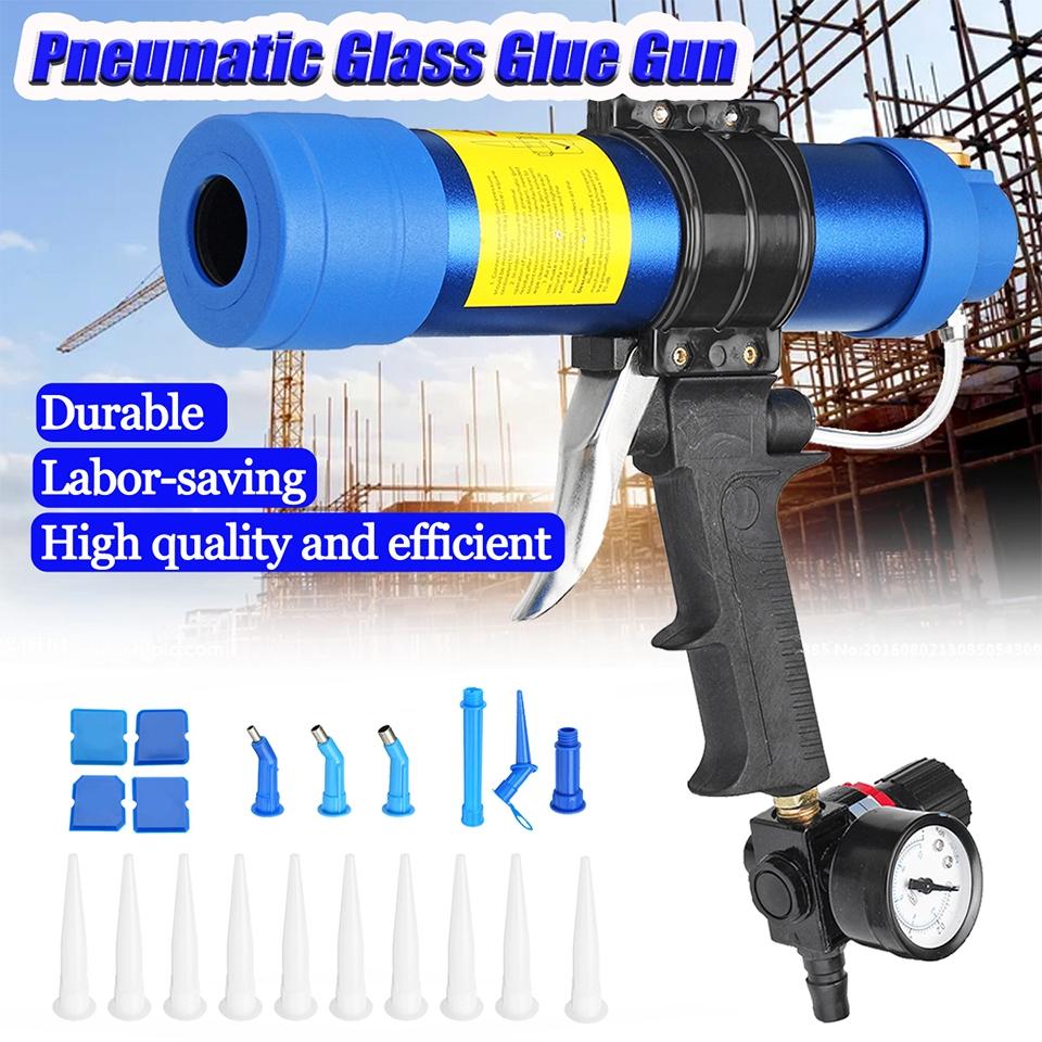310ml  Valve Silicone Sausages Caulking Tool Caulk Nozzle Glass Rubber Grout Construction Tools Pneumatic Sealant Guns Air Guns