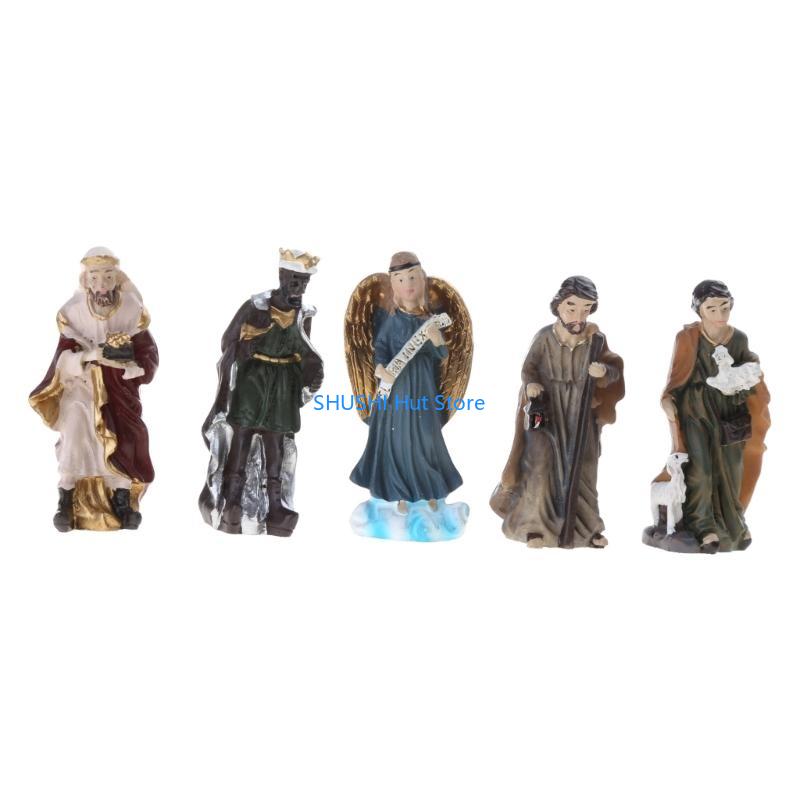 11pcs Christmas Nativity Figurine Set for Home Bedroom Manger Holy Family Scene D57B China Mainland