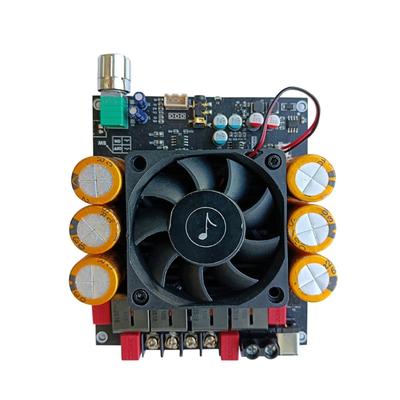 600W+600W Double Channel Digital Power Sound Amplifier Board TPA3255 18V-50V Power Amplifier Module with Cooling Fan