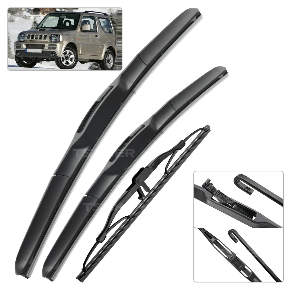Front & Rear Wiper For Suzuki Jimny MK3 1998-2018 1999 2000 2001 Wiper Blades Windshield Windscreen Window Brushes 18"+16"+11"