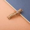 Brass Mantis Shrimp Figurine Desktop Ornament Marine Organism Lobster Small Statue Micro Landscape Decoration Crafts Accessories