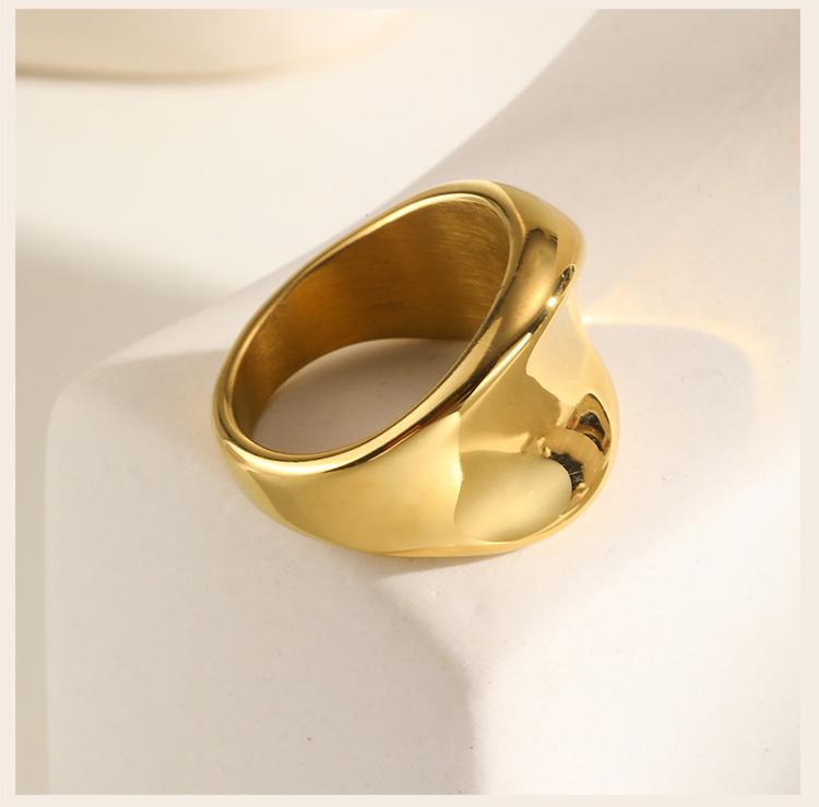 Wide Statement Rings For Women, Stainless Steel Chunky Thumb Band Ring, Non Tarnish Minimalist Jewelry