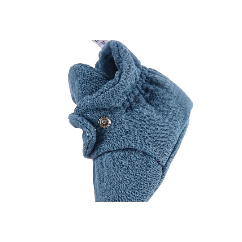 Babyschuhe aus Bio-Baumwoll-Musselin, Hausschuhe für Neugeborene, Beige