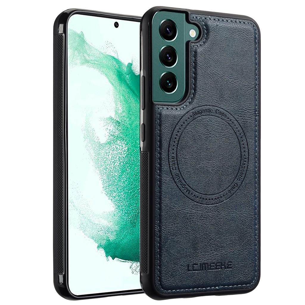 LC.IMEEKE For Samsung Galaxy S21 FE 5G Magnetic Case Leather TPU Back Cover