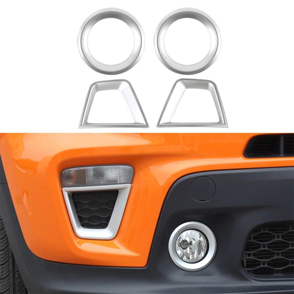 Car Front Fog Light Turn Signal Lamp Decoration Cover for Jeep Renegade 2022 2023 Lamp Hoods Exterior Accessories