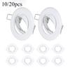 10/20pcs Recessed LED Ceiling Frame Single Ring for GU10/MR16 Downlight Bracket Holder Fixtures Spotlight Fitting Iron Metal
