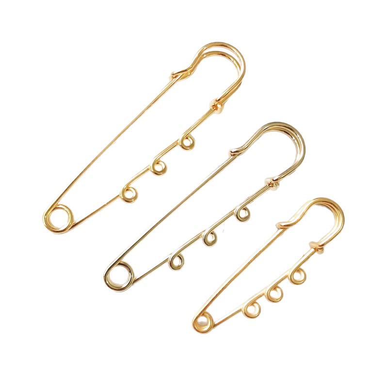 Korean Gold Large Pin Brooch for Sweaters & Hats - Simple Anti-Exposure Accessory
