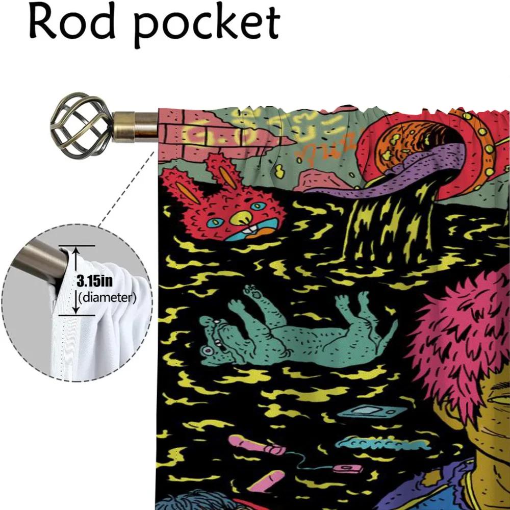 Kitchen Curtains for Living Room Subject-free Blackout Curtain Tulle for Bedroom Shades Home Interior Curtains 2 Pieces Elegant