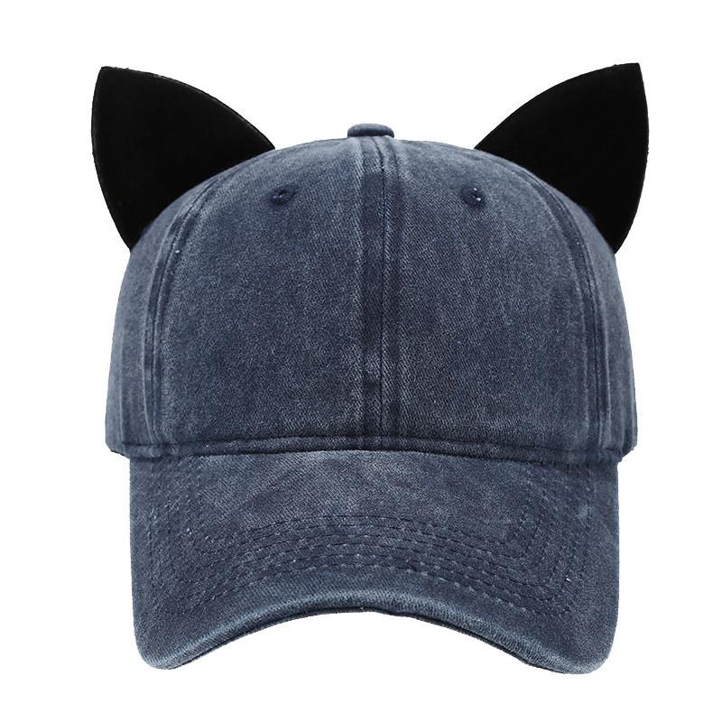 Cotton Velvet Cat Ear Baseball Cap For Women With Sun Protection And Breathability