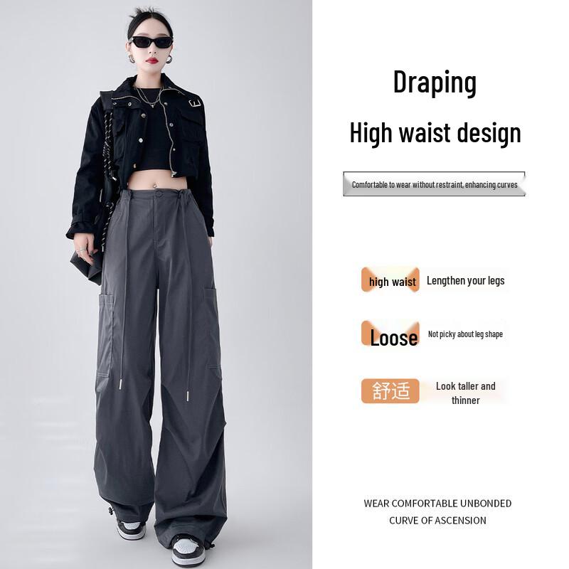 Damen Cargo-Hose mit hohem Bund